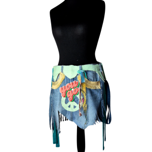🍭🌈 JoyPop Denim Skirt Belt